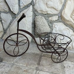 Tricycle Garden Metal Pot Holder Decor