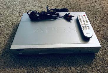 Apex digital DVD player silver in very good Working condition Complete adult owned Comes from pet free smoke free environment