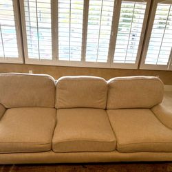 RH English Rolled Arm Sofa 92”, Super Comfortable Italian Linen 