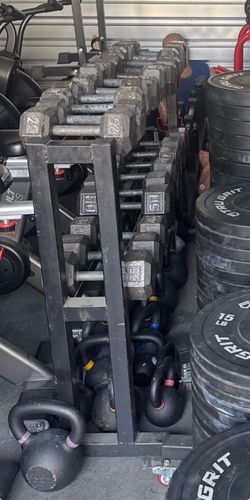 Cast iron dumbbells