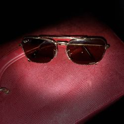 WANT RAYBANS  ‘’NEW CARAVAN’’ POLARIZED SUNGLASSES  WITH TORTOISE SHELL LENS 