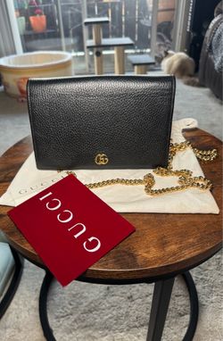 Gucci Marmont Wallet on Chain- Black