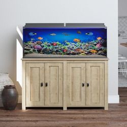 Ollie & Hutch Farmington 55 Gallon Aquarium or Terrarium Stand, Natural Visit the Ollie & Hutch Store