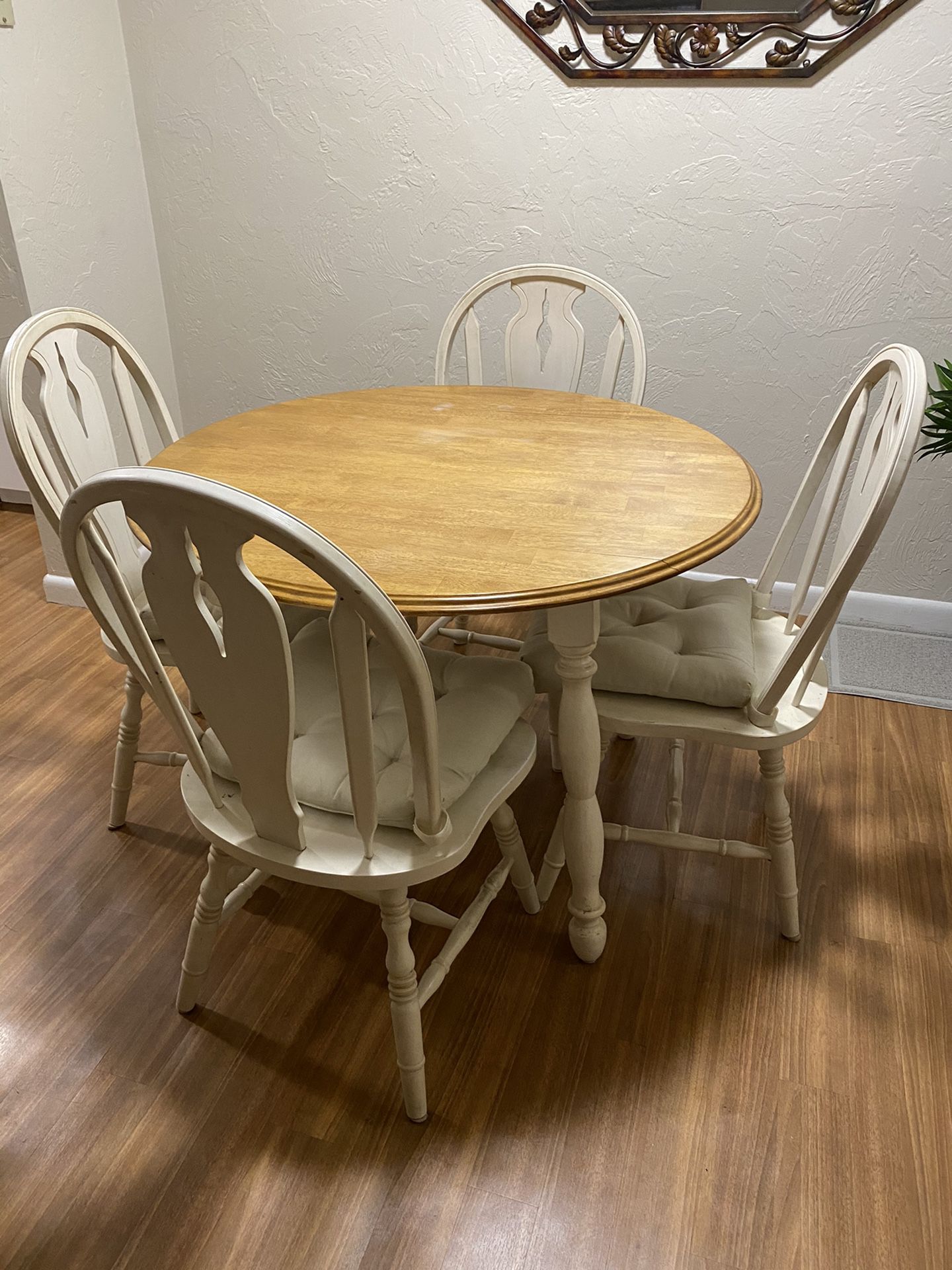 Small collapsible kitchen table and 4 chairs