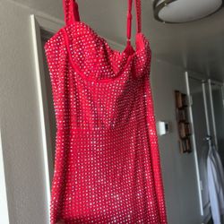 Red Dress with rhimestones