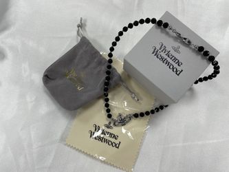 Vivienne Westwood Black and Silver Choker