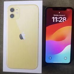 Apple iPhone 11, 64GB, Yellow - Unlocked (Renewed)