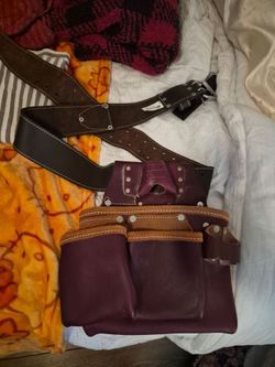 Leather Tool Belt with Pouch