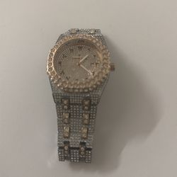 VVS Moissanite Diamond Watch In Two Tone