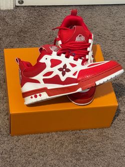 Red Louis Vuitton skates size 10