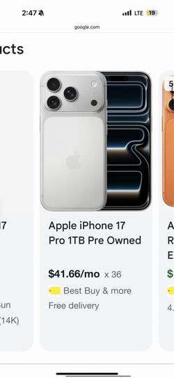 iPhone 17pro max unlocked only 6 months old