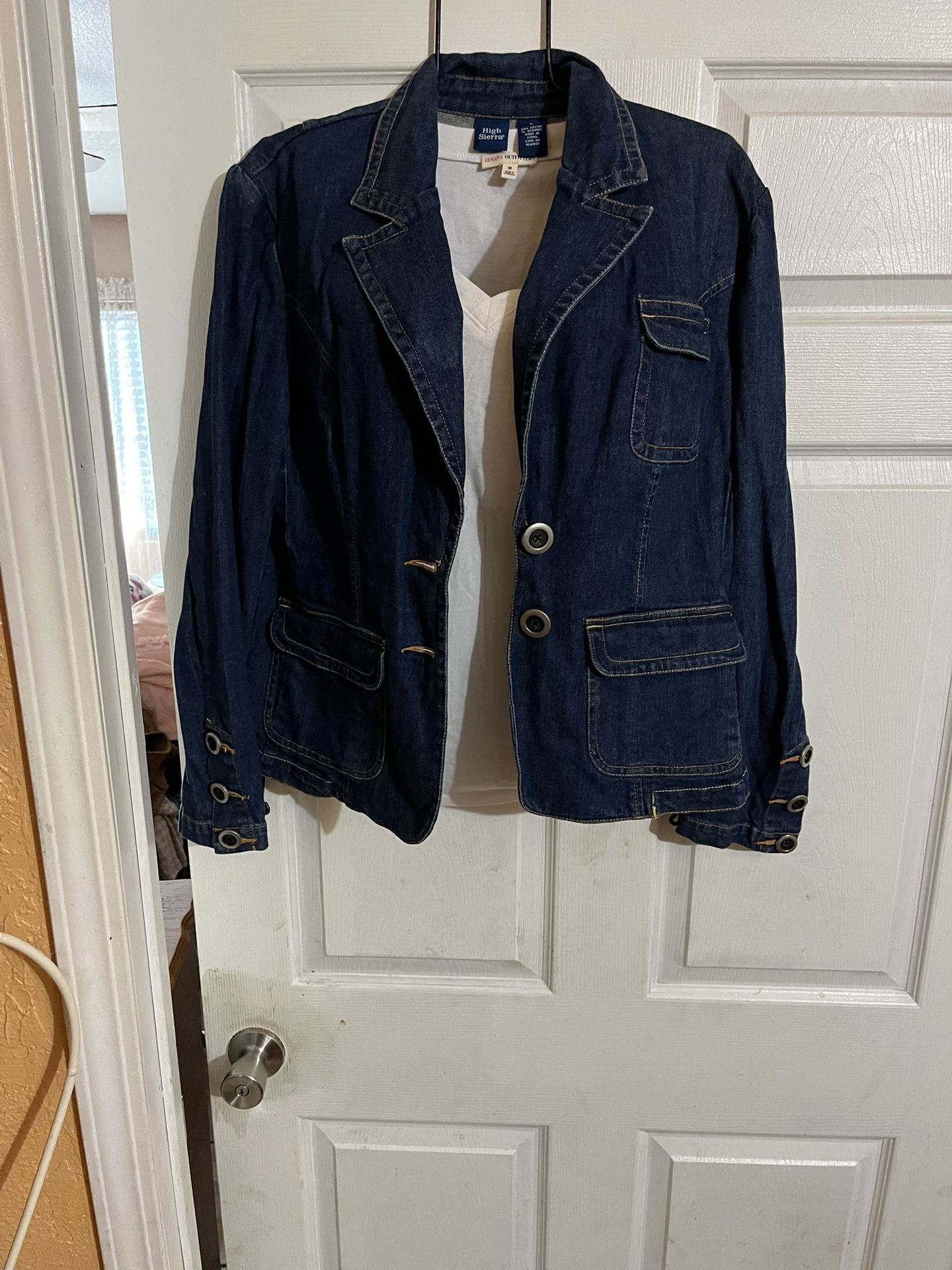 Denim Jacket Size (L) And (M) $8 Each
