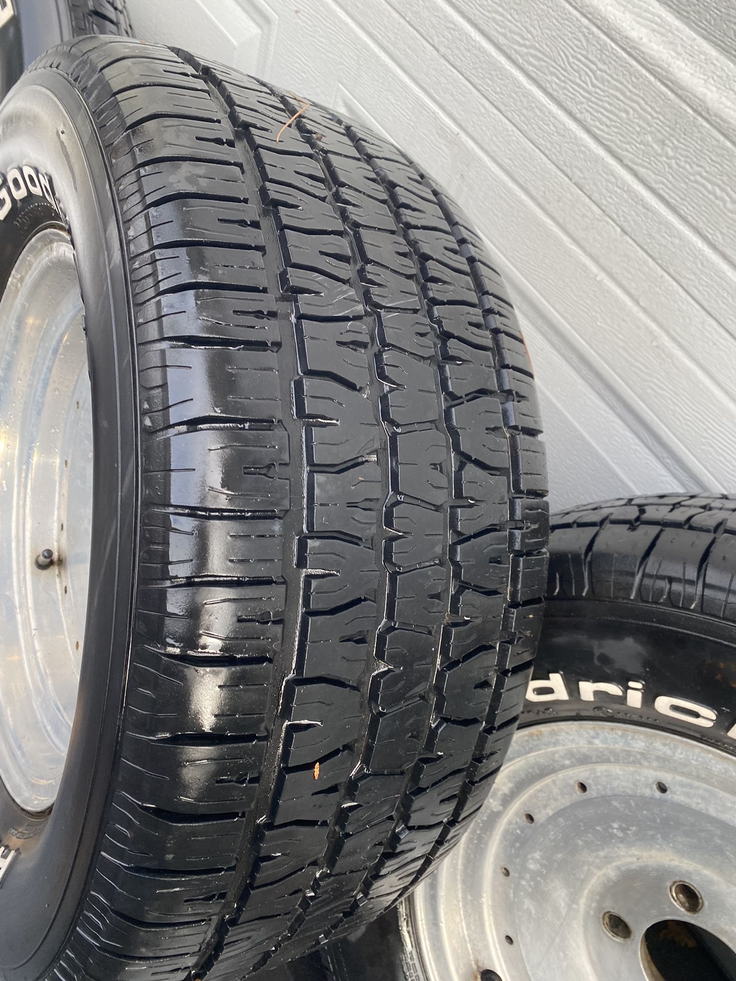 Set Of 4 BF Goodrich Tires 15” Unilug Aluminum Wheels ROLLERS for Sale