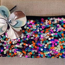 MAC Sequined Evening Clutch/Makeup Bag