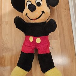 Vintage  Walt Disney Characters Mickey Mouse Stuffed Animal 