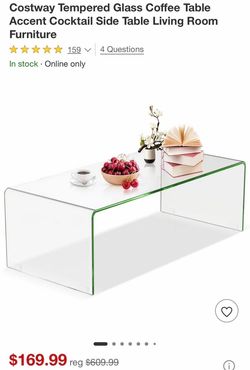 Glass coffee table