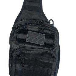 Black tactical crossbody bag