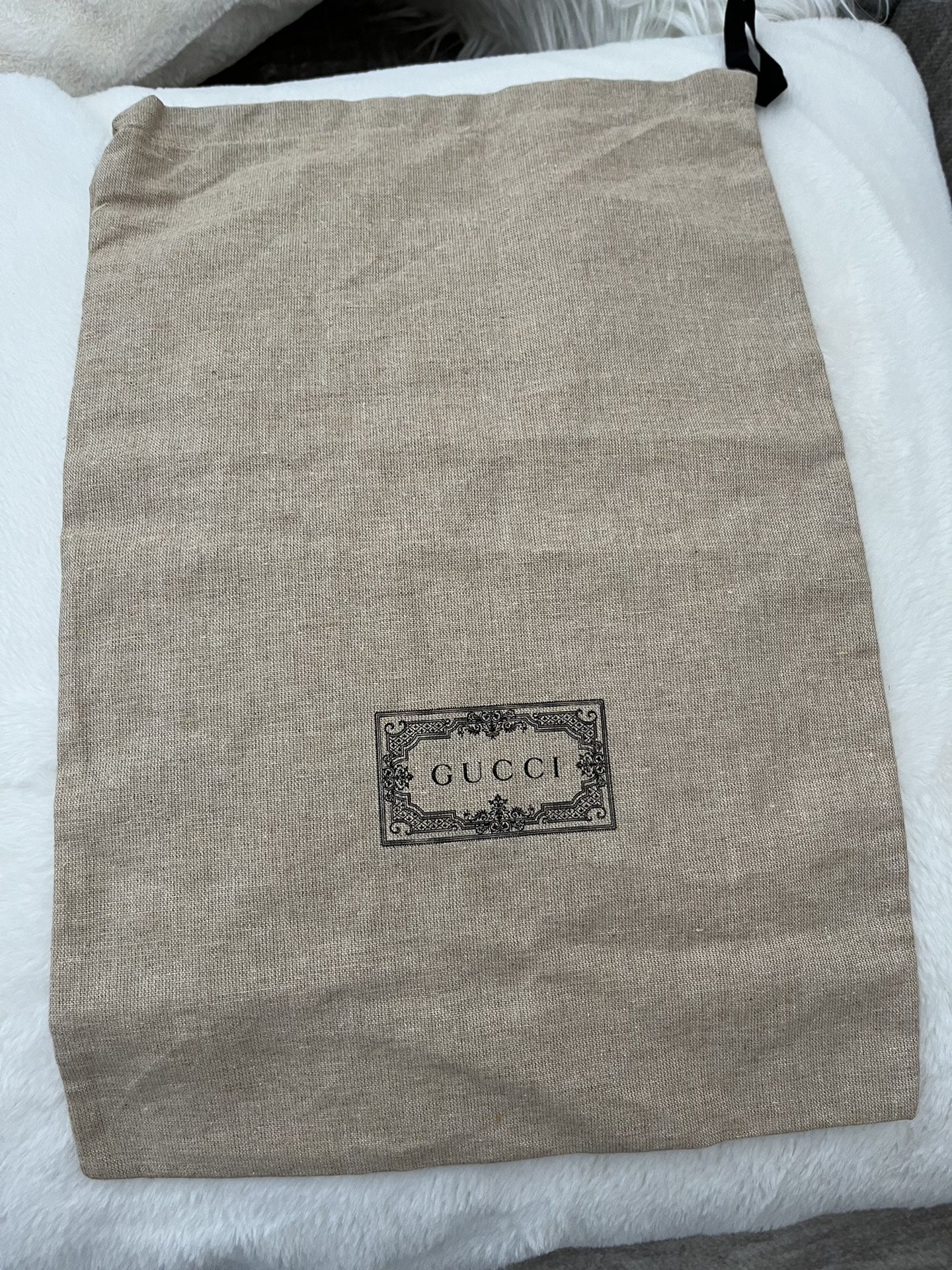 Authentic Gucci Drawstring Large Size Dust Bag 17x11.5 Inches. For Hand Bags New Collection