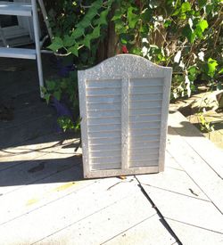 Vintage wooden shutter door medicine cabinet