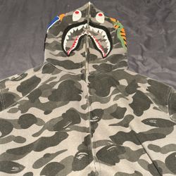 BAPE Grid Camo Shark Full Zip Hoodie 