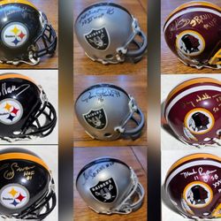 SUPER BOWL MVP'S SIGNED MINI HELMETS!