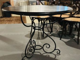 European Country Living Dining Set – Reclaimed Wood Table + 6 Cross-Back Chairs