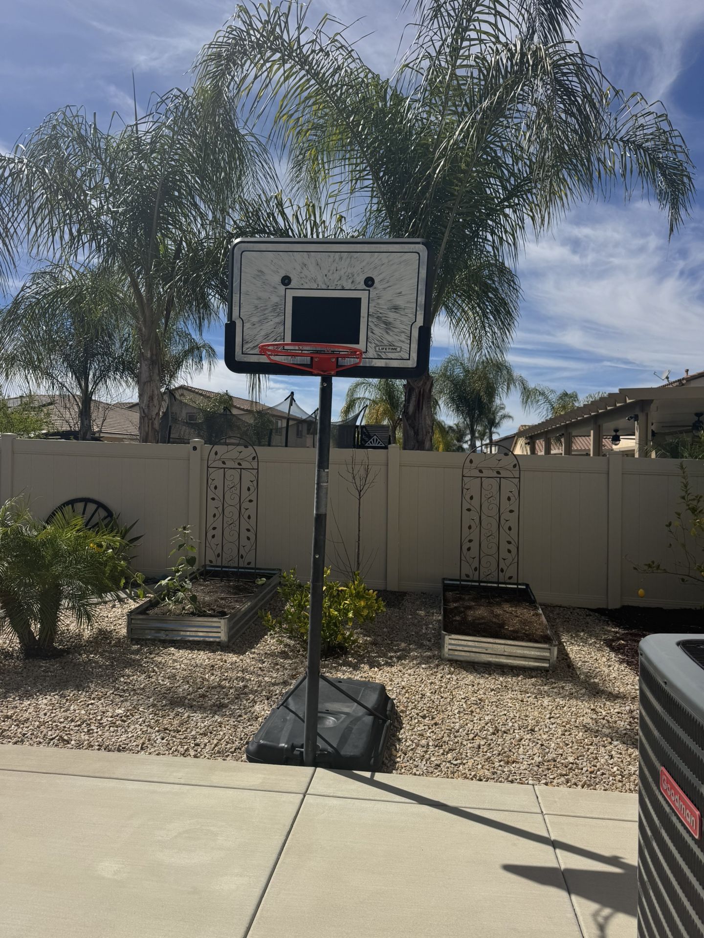 ** FREE** Lifetime 44-Inch Impact Portable Basketball Hoop with Telescoping Adjustment & Classic Rim -Outdoor Play