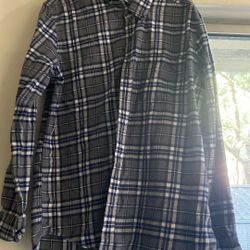 Flannel Blue/white/grey Checkered 