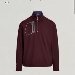 Polo Ralph Lauren RLX Burgundy Quarter Zip Pullover M