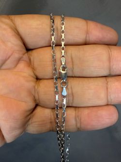 925 Sterling Silver 20 inch Hermes Cable link chain