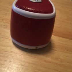 red/white bluetooth speaker