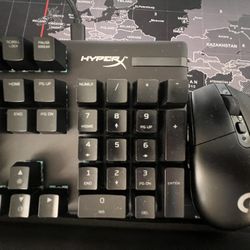 HyperX Keyboard And Logitech Mouse