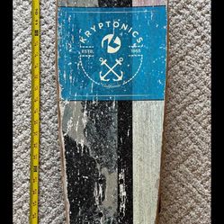 Kryptonics Skateboard 34” Wood Deck California Anchor & Clear wheels