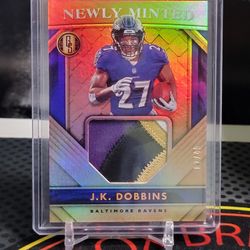 2020 Gold Standard J.k. Dobbins Newly Minted Rookie Jersey Patch /49