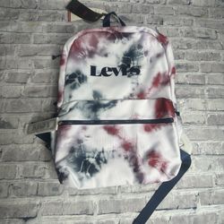NWT Levi's Classic Logo School Backpack with Laptop Sleeve ONE SIZE (Tie Dye)