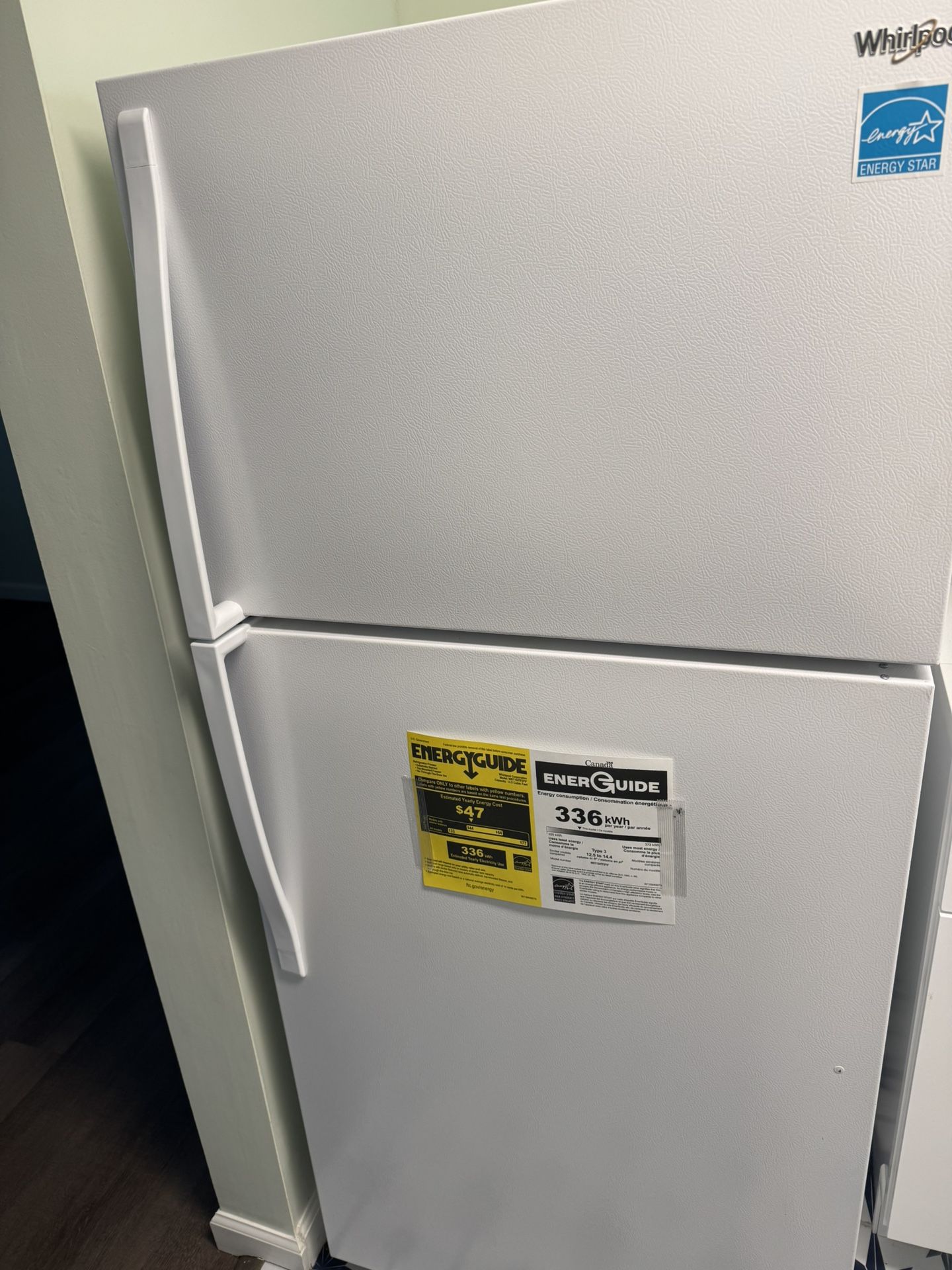 brand new whirlpool fridge