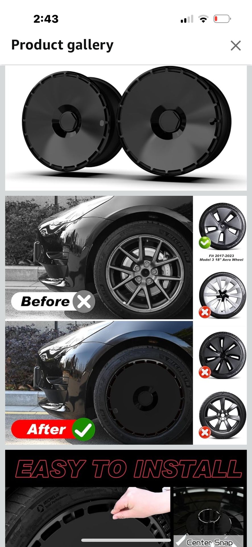 Tesla Model 3 Wheel Covers 931B