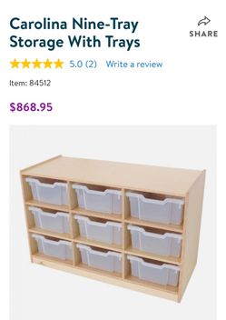 Whitney Brothers Wood Storage Unit with 9 Bins