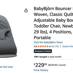 BabyBjörn Baby Carrier — Excellent Condition. With free bottle drying rack.