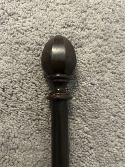 Curtain rod 60 inches gray great condition.