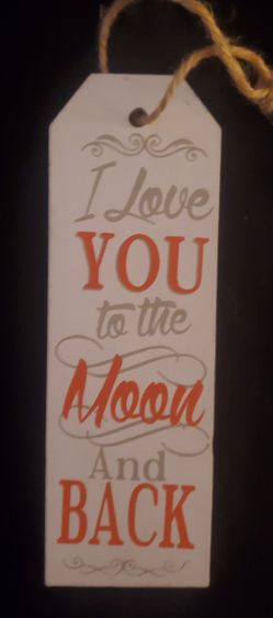 wooden hanging tag ornament.