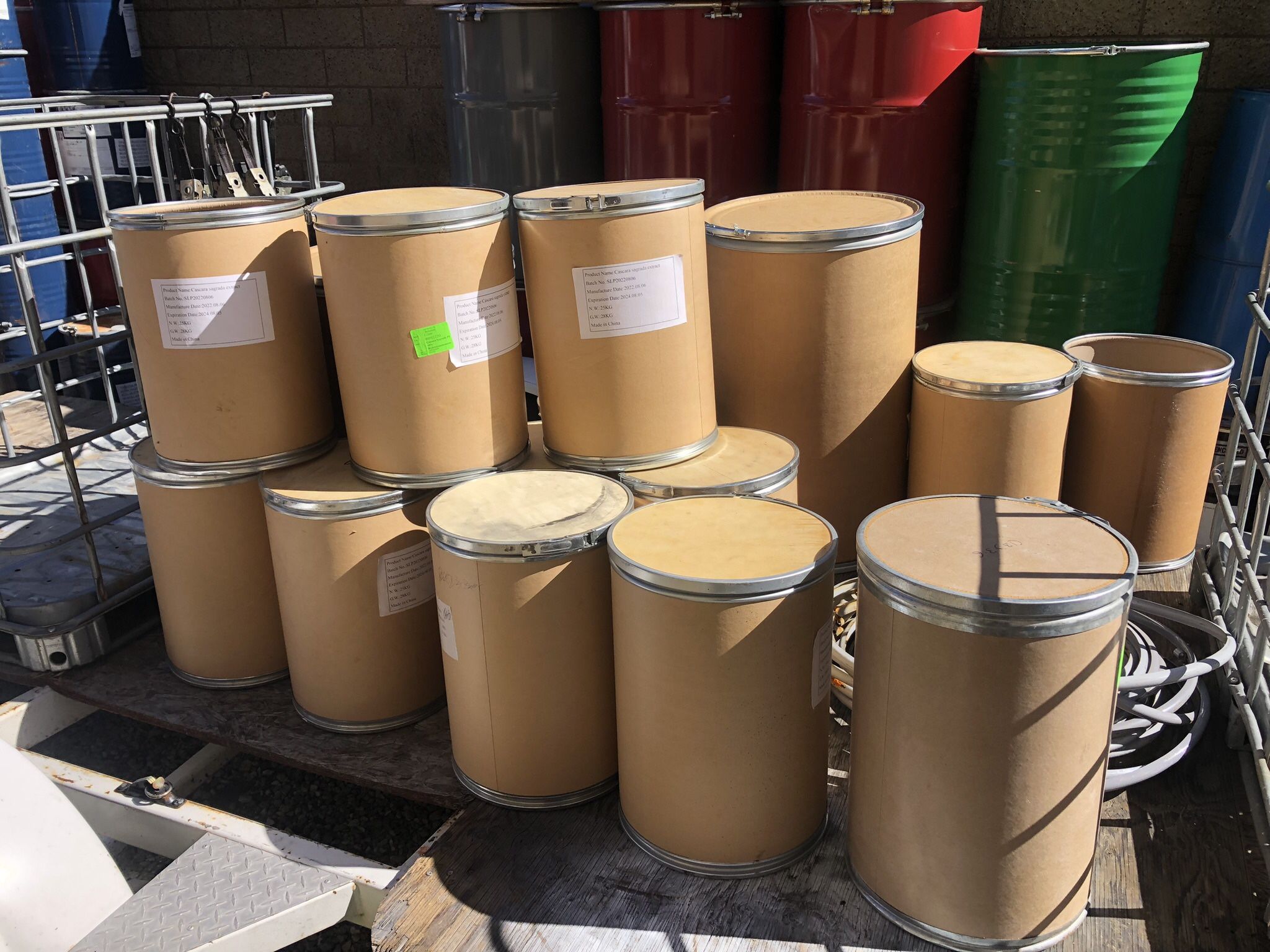 Cardboard Barrels 10 Gal & 40 Gal