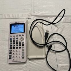 Texas Instruments TI-84 Plus CE White Graphing Calculator Tested W Case Cable