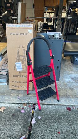 WOWDVOV 3-Step Folding Ladder