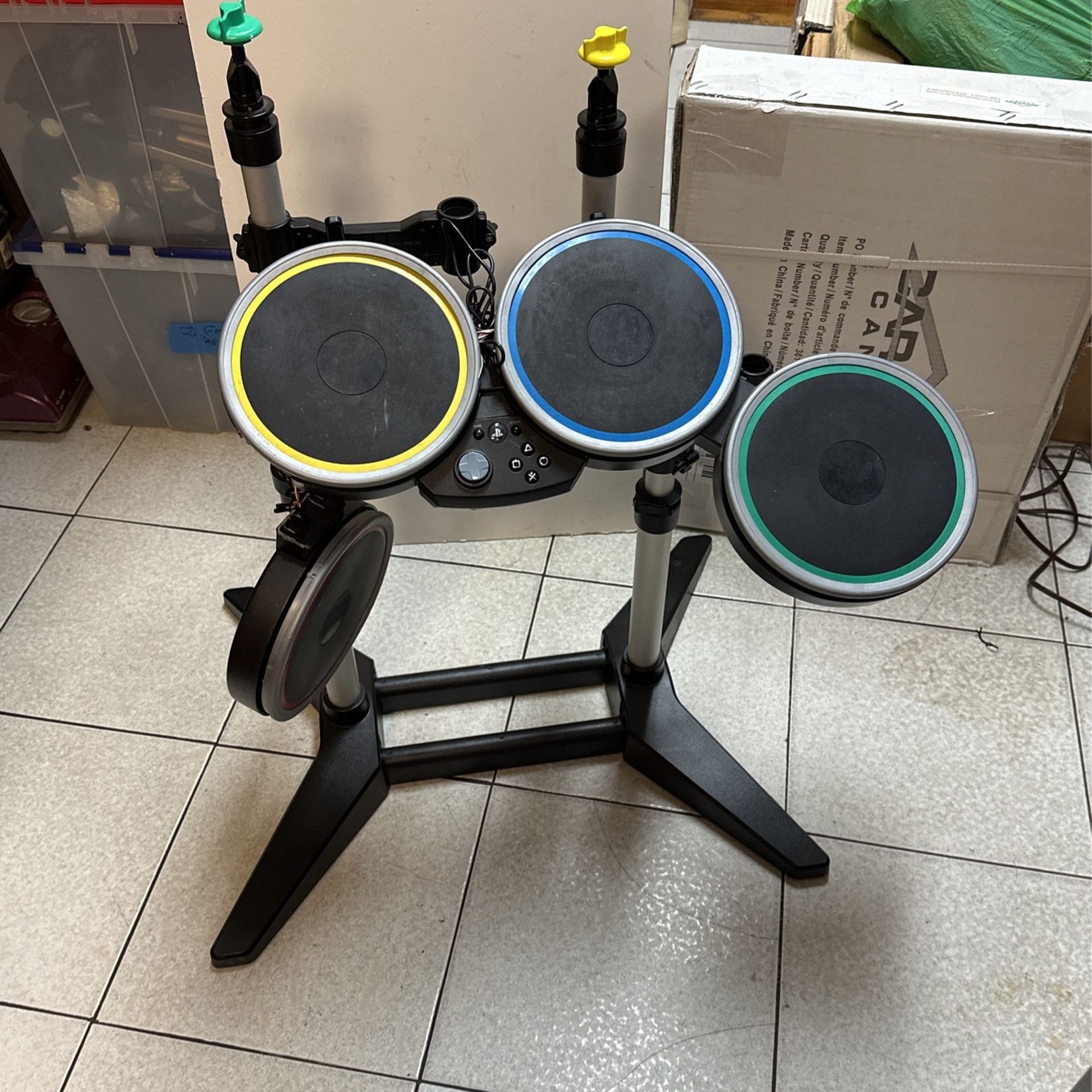 Harmonix Rock Band 4 Wireless Drum Set With Cymbal Stands