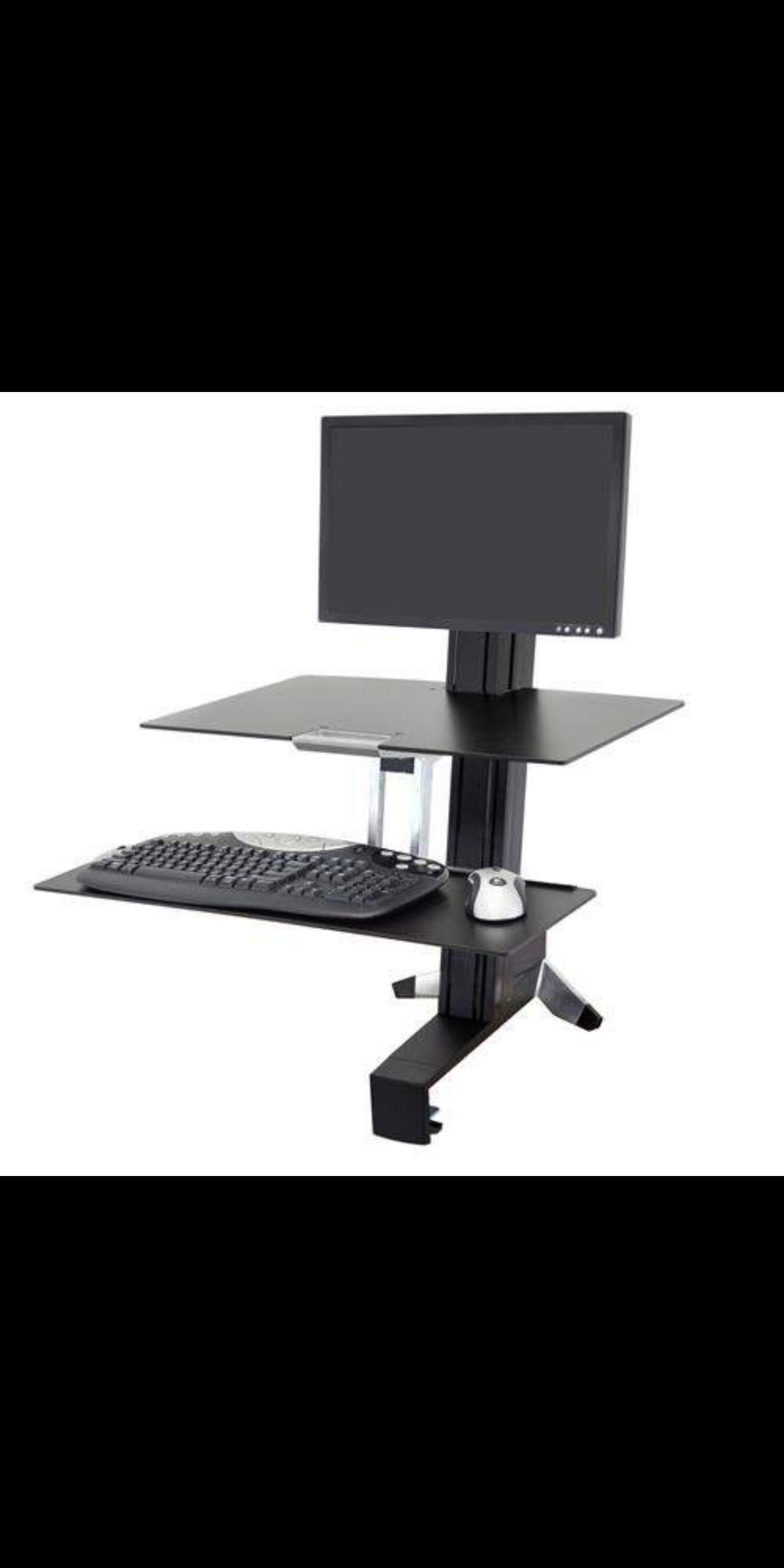 Sit/Stand Ergotron single LD workstation with work surface