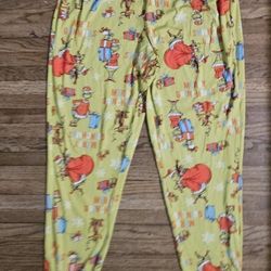 THE GRINCH GREEN YOUTH THIN PAJAMA PANTS MED SIZE 32/34