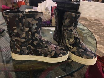 NEW LADIES CAMOUFLAGE SKECHERS ANKLE BOOTS