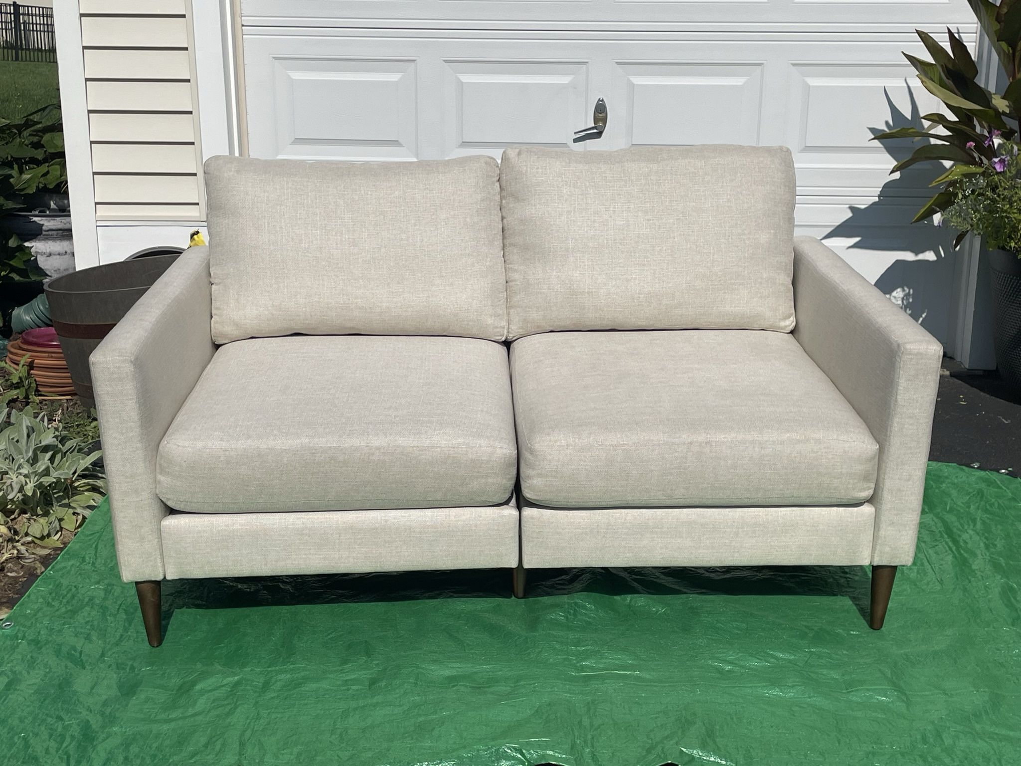 Allform Loveseat - Sand Fabric