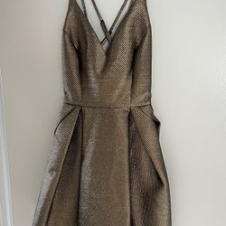 Fashion Nova Gold Dress